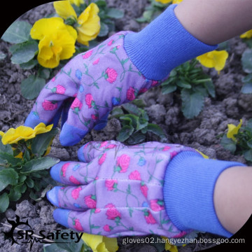 SRSAFETY Ladies flower printed gardening cotton gloves/safety gloves